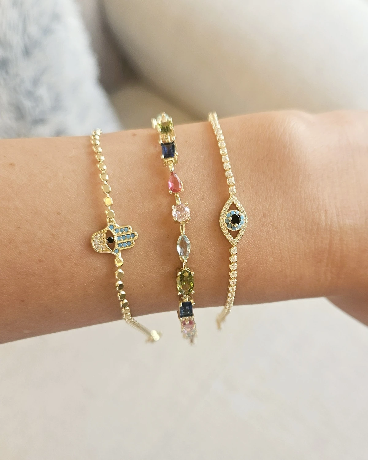 Midnight Charm – Lacivert Nazar Boncuklu Bileklik